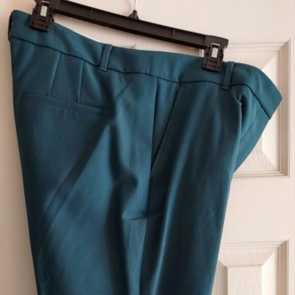 WHBM Comfort Stretch Classic Slim Ankle Pants Teal NEW - Picture 2 of 12